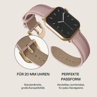Burga Armband aus echtem Leder für Apple Watch | 38/40/41/42 mm - Pillow Talk / Gold