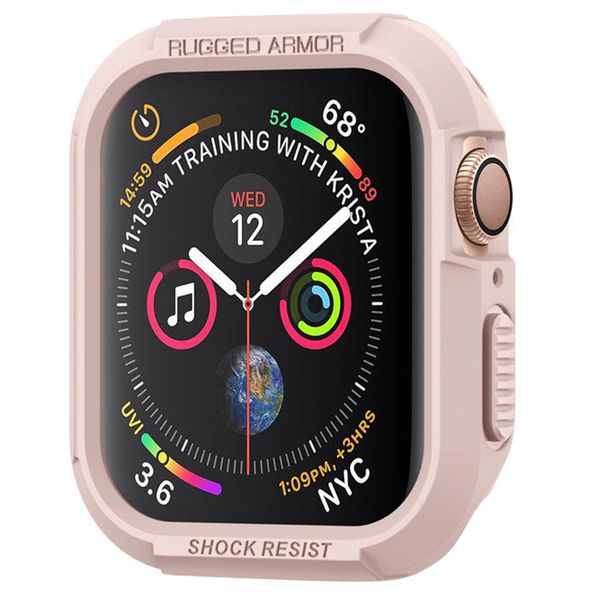 Spigen Rugged Armor™ Case für die Apple Watch Series 4-6 / SE - 44 mm - Rosa