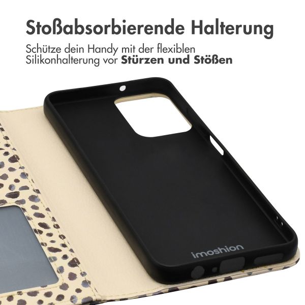 imoshion Design Klapphülle für das Motorola Moto G34 - Black And White Dots