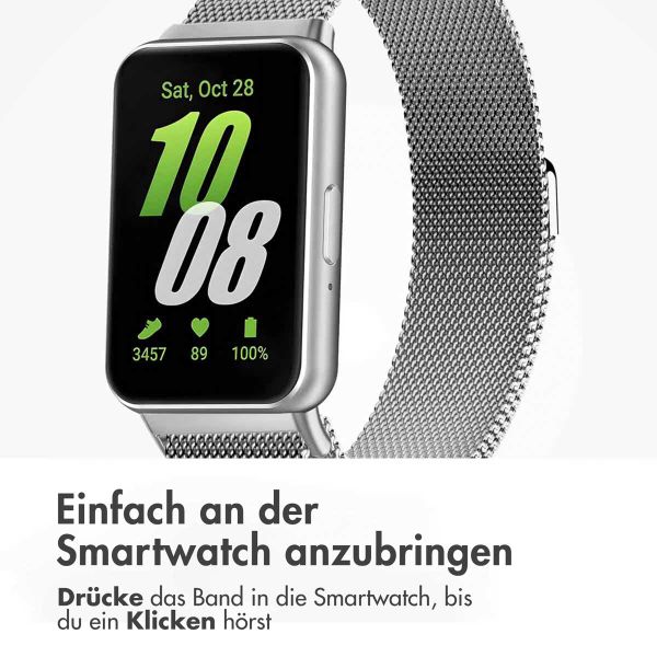 imoshion Mailändische Magnetarmband für das Samsung Galaxy Fit 3 - Silber