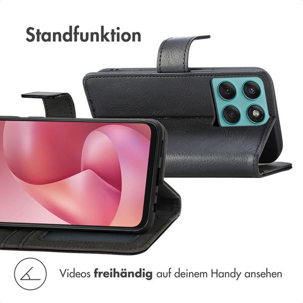 imoshion Luxuriöse Klapphülle Motorola Moto G57 Power - Schwarz