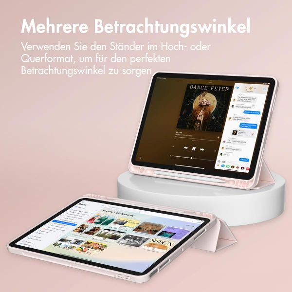 Accezz Smarte Klapphülle aus Silikon Apple iPad 11 (2025) 11 Zoll A16 / iPad 10 (2022) 10.9 Zoll - Rosa