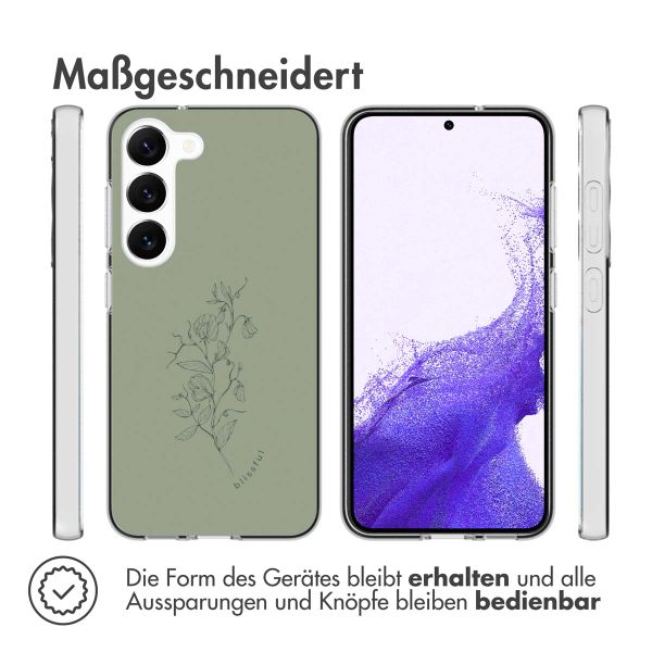 imoshion Design Hülle für das Samsung Galaxy S23 - Floral Green