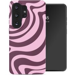 Selencia Vivid Back Cover Samsung Galaxy S26 Ultra - Wavy Swirl Pink Plum