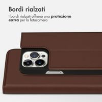 Accezz Premium Leather Slim Klapphülle Apple iPhone 13 Pro Max - Braun