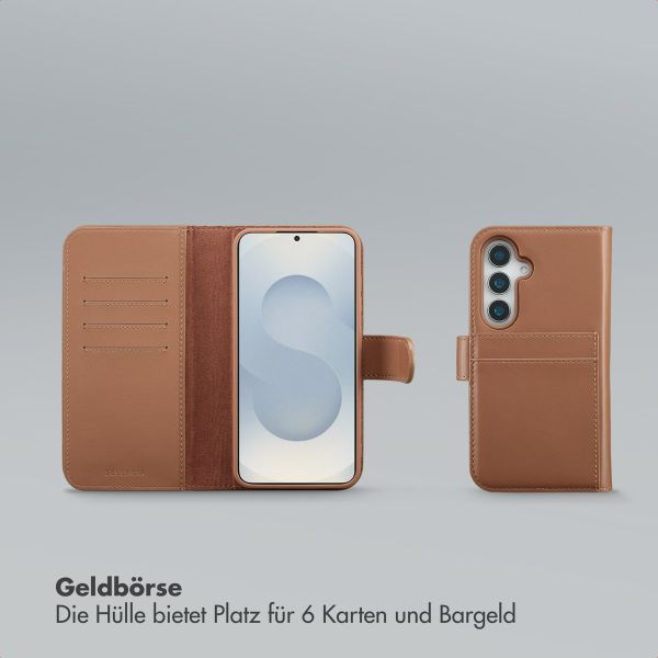 Selencia Olyn Abnehmbare Bookcase mit MagSafe Samsung Galaxy S24 / S25 - Braun