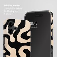 Selencia Vivid Back Cover Apple iPhone 16 - Art Wave Black