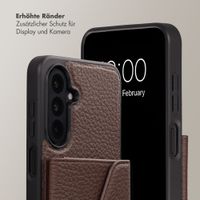 Selencia Sera HandyHülle mit Kordel und Umschlag-Kartenhalter Samsung Galaxy A18 / A17 / A26 - Chocolate Brown