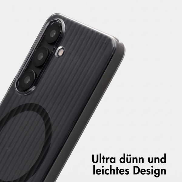 Accezz Lite Backcover mit MagSafe | Fluted | Samsung Galaxy S25 - Schwarz