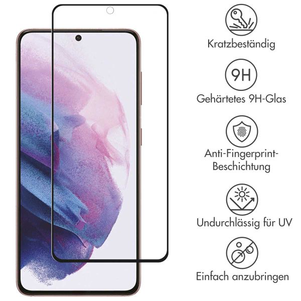 Selencia Premium Screen Protector aus gehärtetem Glas für das Samsung Galaxy S21 Plus - Schwarz