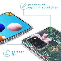 imoshion Design Hülle Samsung Galaxy A21s - Dschungel - Grün / Rosa