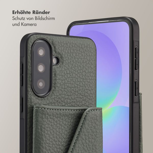 Selencia Sera HandyHülle mit Kordel und Umschlag-Kartenhalter Samsung Galaxy A37 (5G) - Sage Green