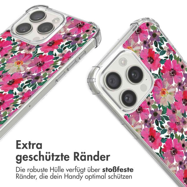 imoshion Design Hülle mit Band für das iPhone 15 Pro - Flower Water