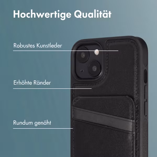 imoshion Backcover mit Kartenfach und Ständer Apple iPhone 14 - Schwarz