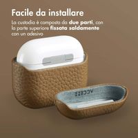 Accezz Echtleder Case  Apple Airpods 4 - Taupe