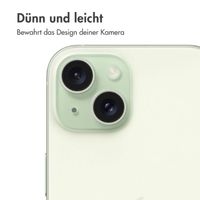 imoshion 2er-Pack Objektivschutz für Kamera für das Apple iPhone 15 / 15 Plus - Green