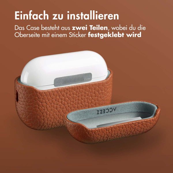 Accezz Echtes Leder Case Apple AirPods Pro 2 - Cognac