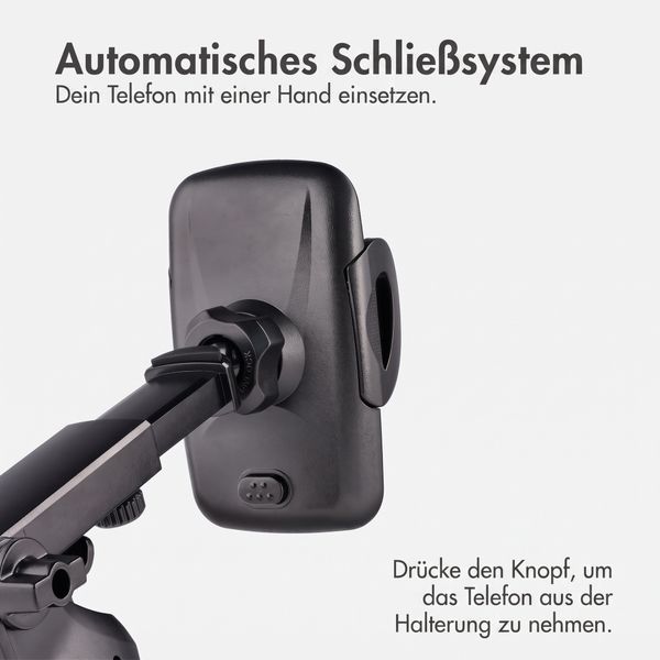 imoshion ﻿ Telefonhalter für das Auto - Verstellbar - Universell - Carbon - Armaturenbrett / Scheibe - Schwarz
