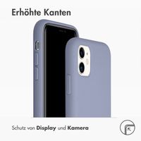 Accezz Liquid Silikoncase für das iPhone 11 - Lavender Gray