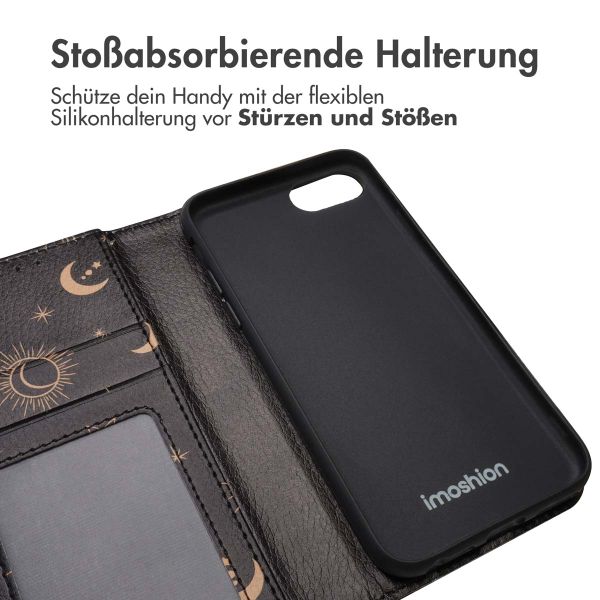 imoshion ﻿Design Klapphülle für das Apple iPhone SE (2022 / 2020) / 8 / 7 / 6(s) - Sky Black