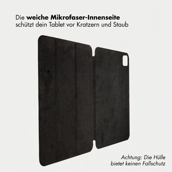 Accezz Leder Trifold Klaphülle Apple iPad Pro 13 (2025) M5 / (2024) M4 - Schwarz