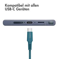 imoshion Braided USB-C-zu-USB-C Kabel - 2 Meter - Dunkelblau