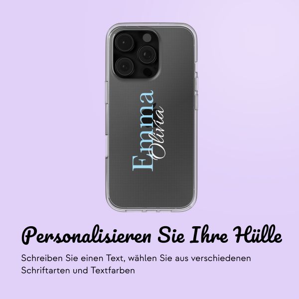 Personalisierte Hülle mit Namen Apple iPhone 16 Pro Max - Transparent
