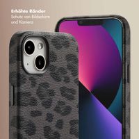 Selencia Sabi Backcover Leopardenmuster mit MagSafe Apple iPhone 13 - Midnight Black