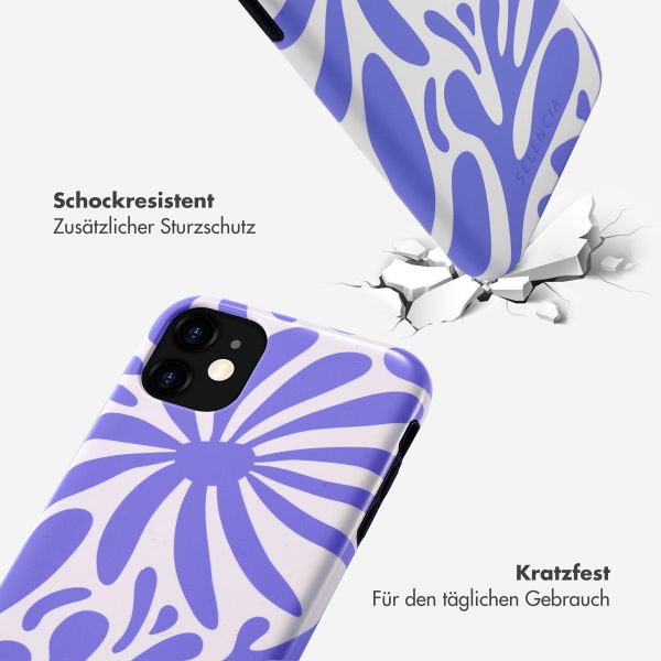Selencia Vivid Back Cover Apple iPhone 11 - Modern Bloom Sapphire Blue