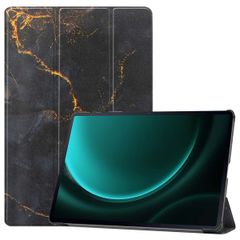 imoshion Design Trifold Klaphülle Samsung Galaxy Tab S10 Plus / Tab S9 FE Plus / Tab S9 Plus - Black Marble