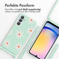 imoshion Silikonhülle design mit Band für das Samsung Galaxy A25 (5G) - Green Flower Distance