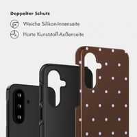 Selencia Vivid Back Cover Samsung Galaxy A17 (5G) / (4G) - Happy Dots Chocolate
