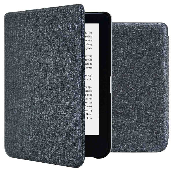 imoshion Canvas Sleepcover Klapphülle für das Kobo Clara 2E / Tolino Shine 4 - Glitter Schwarz