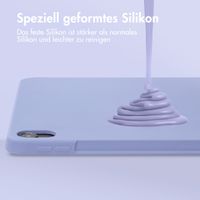 Accezz Liquid Silicone Back Cover mit Stifthalter Apple iPad Air 11 Zoll (2025) M3 / (2024) M2 / Air 5 (2022) / Air 4 (2020) - Lila