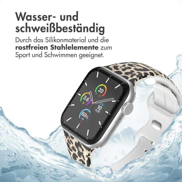 imoshion Silikonband⁺ für die Apple Watch Series 1 bis 9 / SE (38/40/41 mm) | Series 10 (42 mm) - Leopard