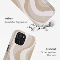 Selencia Vivid Tough Back Cover mit MagSafe für das iPhone 15 - Desert Waves Beige