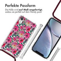 imoshion Design Hülle mit Band Apple iPhone Xr - Flower Water