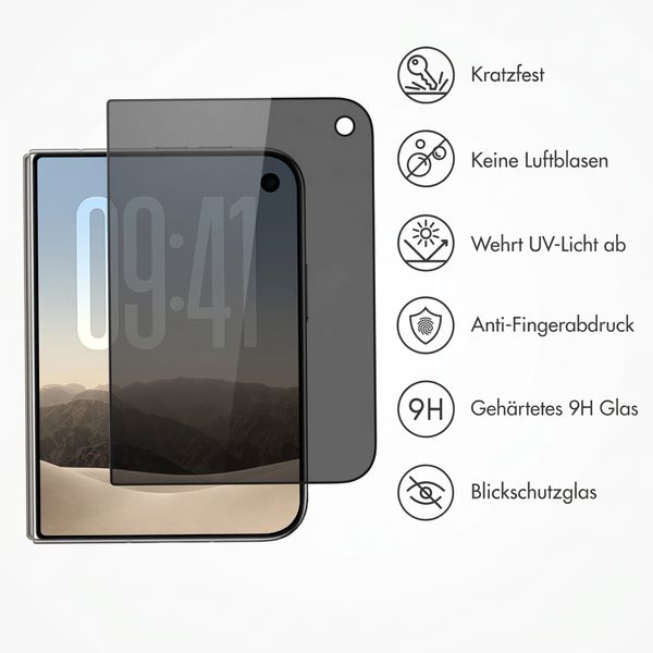 Accezz Privacy Displayschutz aus gehärtetem Glas Apple iPhone Duo