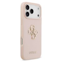 Guess Big 4G Logo Hülle Grained Apple iPhone 17 Pro Max - Rosa