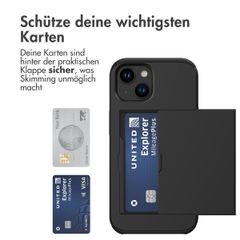 imoshion Backcover mit Kartenfach Apple iPhone 15 - Schwarz