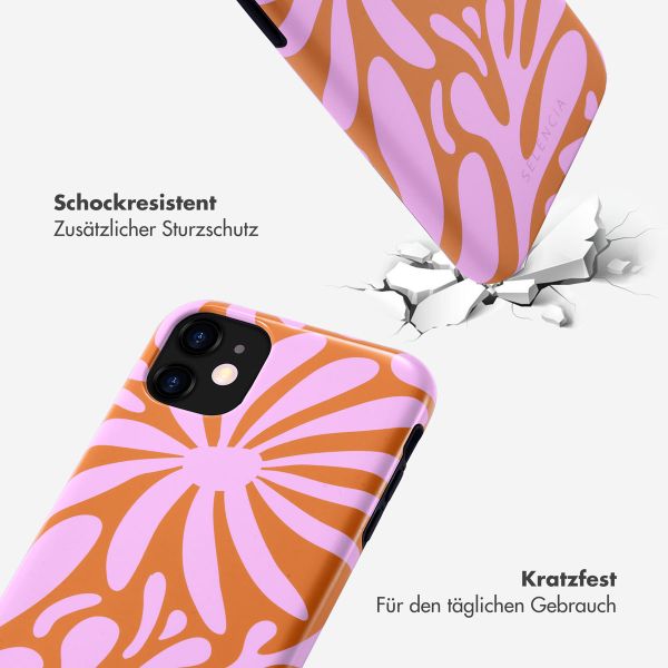 Selencia Vivid Tough Back Cover für das iPhone 11 - Modern Bloom Pink