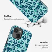 Selencia Vivid Tough Back Cover mit MagSafe für das iPhone 14 - Wild Spots Light Blue