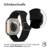 imoshion Elastische Nylonarmband für das Apple Watch Series 1-10 / SE / Ultra (2) - 42/44/45/46/49 mm - Schwarz