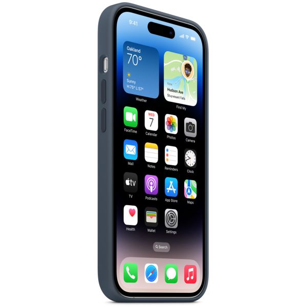 Apple Silikon-Case MagSafe für das Apple iPhone 14 Pro - Storm Blue