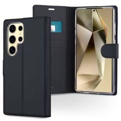 Accezz Wallet TPU Klapphülle Samsung Galaxy S25 Ultra - Schwarz