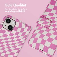 imoshion Design Klapphülle Apple iPhone 14 - Retro Pink