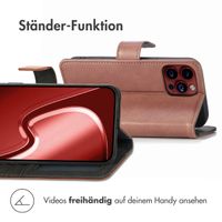 imoshion Luxuriöse Klapphülle Apple iPhone 15 Pro Max - Braun