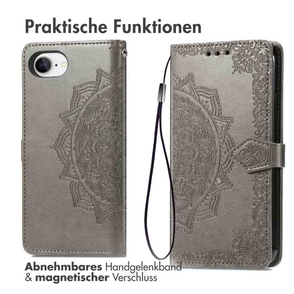 imoshion Mandala Klapphülle Apple iPhone 16e - Grau