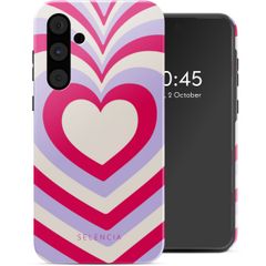 Selencia Vivid Back Cover Samsung Galaxy A55 - Double Hearts Rubine Red Lilac