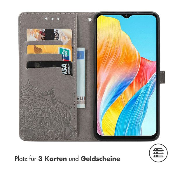 imoshion Mandala Klapphülle für das Oppo A18 / Oppo A38 - Grau